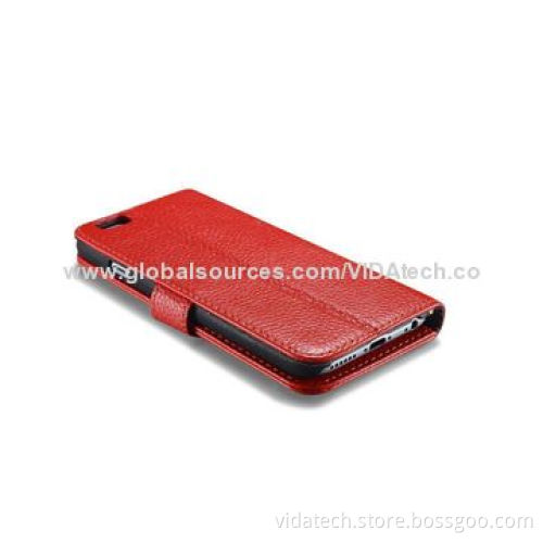 Genuine Leather Case with Stand Function and Card Slot, for iPhone 6, with own FactoryNew